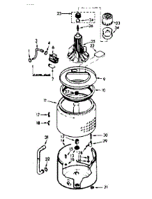 Tub And Basket Assembly parts for Kenmore Washer 110.7324700 (1107324700, 110 7324700) from AppliancePartsPros.com