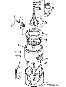 Tub And Basket Assembly parts for Kenmore Washer 110.7324711 (1107324711, 110 7324711) from AppliancePartsPros.com