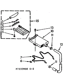 Filter Assembly parts for Kenmore Washer 110.7333900 (1107333900, 110 7333900) from AppliancePartsPros.com