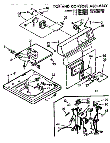 Top And Console Asm parts for Kenmore Washer 110.73440100 (11073440100, 110 73440100) from AppliancePartsPros.com