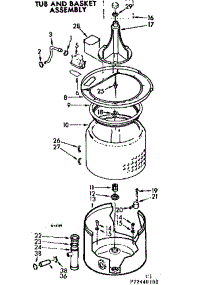 Tub And Basket Asm parts for Kenmore Washer 110.73440100 (11073440100, 110 73440100) from AppliancePartsPros.com