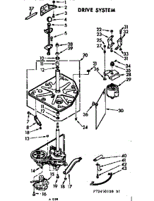 Drive System parts for Kenmore Washer 110.73450100 (11073450100, 110 73450100) from AppliancePartsPros.com