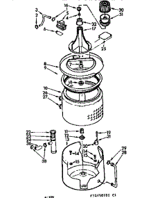 Tub And Basket Asm parts for Kenmore Washer 110.73450200 (11073450200, 110 73450200) from AppliancePartsPros.com