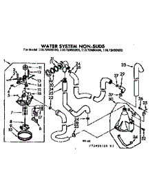 Water System Non-Suds parts for Kenmore Washer 110.73450200 (11073450200, 110 73450200) from AppliancePartsPros.com