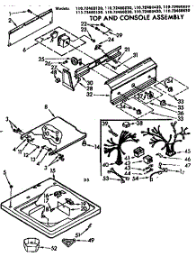 Top And Console Assembly parts for Kenmore Washer 110.73460130 (11073460130, 110 73460130) from AppliancePartsPros.com