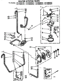 Water System Suds parts for Kenmore Washer 110.7346042E (1107346042E, 110 7346042E) from AppliancePartsPros.com