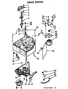 Drive System parts for Kenmore Washer 110.73461400 (11073461400, 110 73461400) from AppliancePartsPros.com