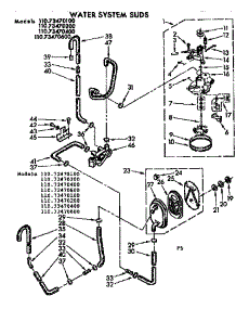 Water System Suds parts for Kenmore Washer 110.73470600 (11073470600, 110 73470600) from AppliancePartsPros.com