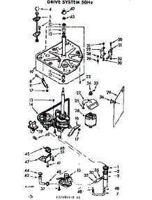 Drive System 50 Hz parts for Kenmore Washer 110.73490210 (11073490210, 110 73490210) from AppliancePartsPros.com