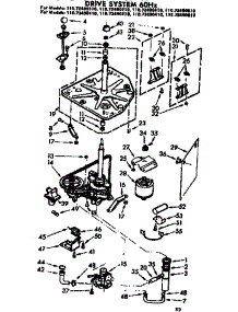 Drive System parts for Kenmore Washer 110.73490210 (11073490210, 110 73490210) from AppliancePartsPros.com
