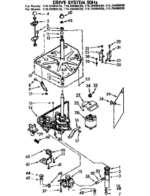 Drive System 50 Hz parts for Kenmore Washer 110.73490230 (11073490230, 110 73490230) from AppliancePartsPros.com