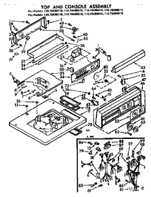 Top And Console Asm parts for Kenmore Washer 110.73490610 (11073490610, 110 73490610) from AppliancePartsPros.com