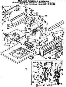 Top And Console Assembly parts for Kenmore Washer 110.73491400 (11073491400, 110 73491400) from AppliancePartsPros.com