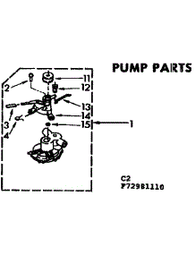 Pump Parts parts for Kenmore Washer 110.72981210 (11072981210, 110 72981210) from AppliancePartsPros.com