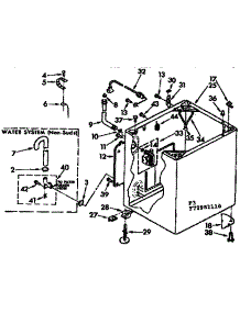 Cabinet Parts parts for Kenmore Washer 110.72981810 (11072981810, 110 72981810) from AppliancePartsPros.com