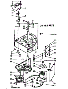 Drive Parts parts for Kenmore Washer 110.72982200 (11072982200, 110 72982200) from AppliancePartsPros.com