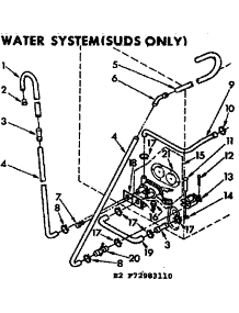 Water System Suds Only parts for Kenmore Washer 110.72983110 (11072983110, 110 72983110) from AppliancePartsPros.com
