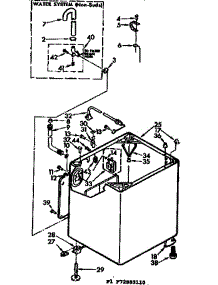 Cabinet Parts parts for Kenmore Washer 110.72983110 (11072983110, 110 72983110) from AppliancePartsPros.com