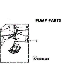 Pump Parts parts for Kenmore Washer 110.72983120 (11072983120, 110 72983120) from AppliancePartsPros.com