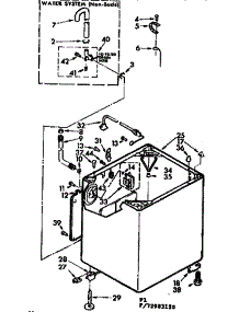 Cabinet Parts parts for Kenmore Washer 110.72983120 (11072983120, 110 72983120) from AppliancePartsPros.com