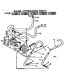 Water System Suds Only parts for Kenmore Washer 110.72985110 (11072985110, 110 72985110) from AppliancePartsPros.com