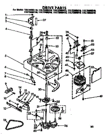 Drive Parts parts for Kenmore Washer 110.72985210 (11072985210, 110 72985210) from AppliancePartsPros.com