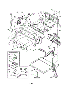 Top And Console parts for Kenmore Dryer 110.72992102 (11072992102, 110 72992102) from AppliancePartsPros.com