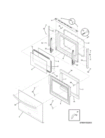 Door parts for Kenmore Range 790.41032803 (79041032803, 790 41032803) from AppliancePartsPros.com