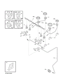 Burner parts for Kenmore Range 790.41032803 (79041032803, 790 41032803) from AppliancePartsPros.com