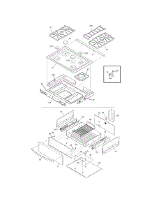 Top / Drawer parts for Kenmore Range 790.41032803 (79041032803, 790 41032803) from AppliancePartsPros.com