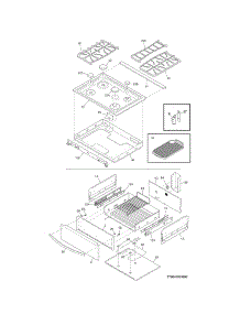 Top / Drawer parts for Kenmore Range 790.41039800 (79041039800, 790 41039800) from AppliancePartsPros.com