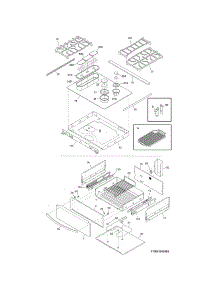 Top / Drawer parts for Kenmore Range 790.41043802 (79041043802, 790 41043802) from AppliancePartsPros.com