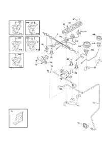 Burner parts for Kenmore Range 790.41043803 (79041043803, 790 41043803) from AppliancePartsPros.com