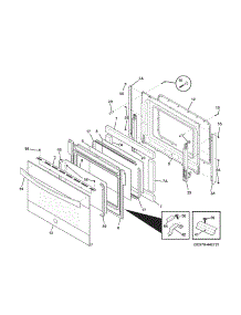 Door parts for Kenmore Range 790.41053101 (79041053101, 790 41053101) from AppliancePartsPros.com