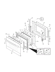 Door parts for Kenmore Range 790.41103100 (79041103100, 790 41103100) from AppliancePartsPros.com