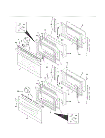 Doors parts for Kenmore Range 790.41113200 (79041113200, 790 41113200) from AppliancePartsPros.com
