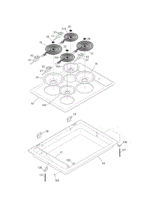 Maintop parts for Kenmore Cooktop 790.41202903 (79041202903, 790 41202903) from AppliancePartsPros.com