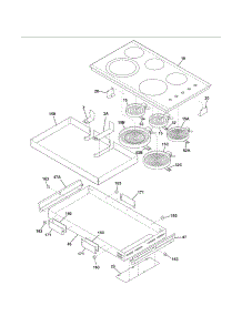 Maintop parts for Kenmore Cooktop 790.41283000 (79041283000, 790 41283000) from AppliancePartsPros.com