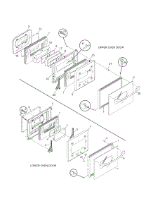 Doors parts for Kenmore Wall Oven 790.41399403 (79041399403, 790 41399403) from AppliancePartsPros.com
