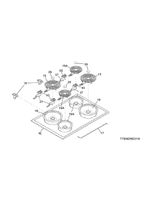 Top / Drawer parts for Kenmore Range 790.42509312 (79042509312, 790 42509312) from AppliancePartsPros.com
