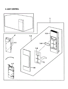 Control Panel parts for Kenmore Microwave 401.85053310 (40185053310, 401 85053310) from AppliancePartsPros.com