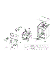 Main parts for Kenmore Washer 402.49032010 (40249032010, 402 49032010) from AppliancePartsPros.com