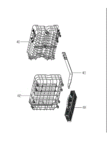Rack Assembly parts for Kenmore Dishwasher 405.14785420 (40514785420, 405 14785420) from AppliancePartsPros.com