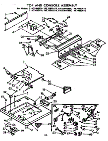 Top And Console Assembly parts for Kenmore Washer 110.73692410 (11073692410, 110 73692410) from AppliancePartsPros.com