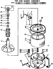 Tub And Basket Assembly parts for Kenmore Washer 110.73692610 (11073692610, 110 73692610) from AppliancePartsPros.com
