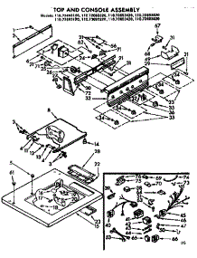 Top And Console Assembly parts for Kenmore Washer 110.73693120 (11073693120, 110 73693120) from AppliancePartsPros.com