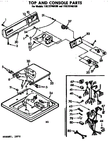 Top And Console Parts parts for Kenmore Washer 110.73745130 (11073745130, 110 73745130) from AppliancePartsPros.com