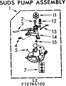 Suds Pump Assembly parts for Kenmore Washer 110.73765400 (11073765400, 110 73765400) from AppliancePartsPros.com