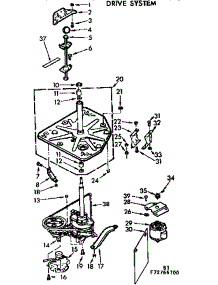 Drive System parts for Kenmore Washer 110.73765400 (11073765400, 110 73765400) from AppliancePartsPros.com