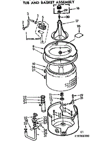 Tub And Basket Assembly parts for Kenmore Washer 110.73765400 (11073765400, 110 73765400) from AppliancePartsPros.com